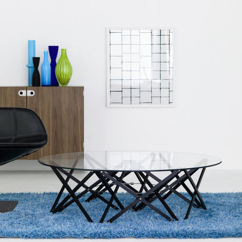 Table basse design original - ITOMAKI - KARL ANDERSSON - en verre / en chêne / en noyer