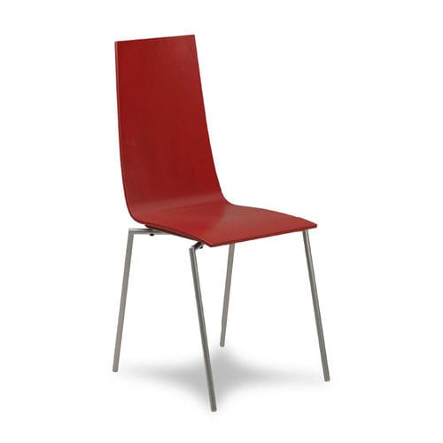Chaise contemporaine - COBRA - KÄLLEMO - d'intérieur / en bouleau / avec piètement en acier chromé