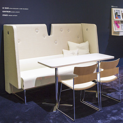 Banquette modulable - LE MUR - MATERIA - contemporaine / en tissu / en cuir