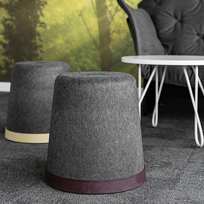 Tabouret contemporain - CAP - MATERIA - en polyester / en polypropylène / empilable