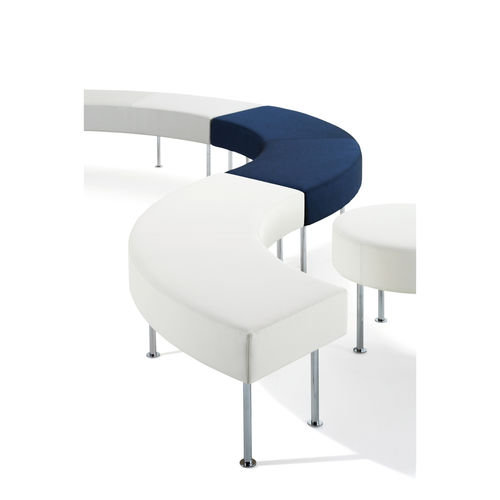 Banquette modulable - LONGO - MATERIA - contemporaine / en cuir / en acier