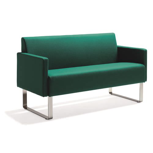 Canapé contemporain - MONOLITE - MATERIA - en tissu / en cuir / gris