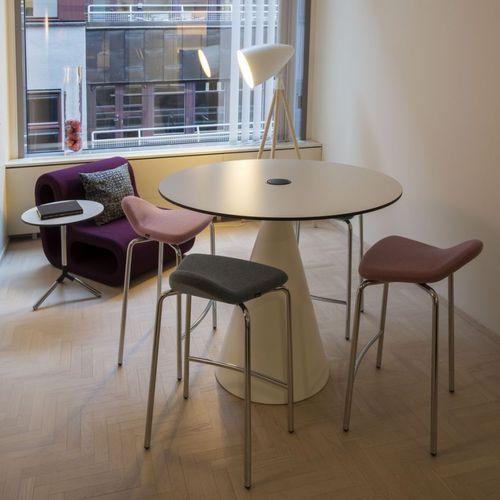 Table mange-debout contemporaine - CONE - MATERIA - en stratifié / ronde / résidentielle