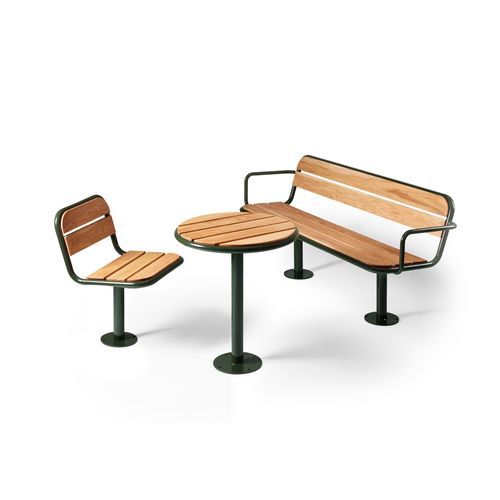 Ensemble table et chaises contemporain - Gry - NOLA INDUSTRIER - d'extérieur / en pin / en chêne