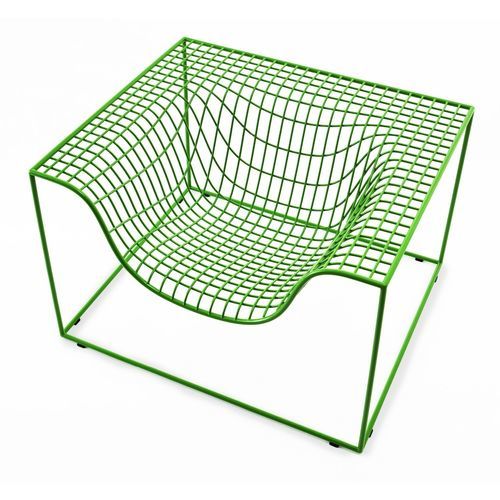 Fauteuil design original - Grid - NOLA INDUSTRIER - en acier à revêtement par poudre / en acier à revêtement par poudre / gris