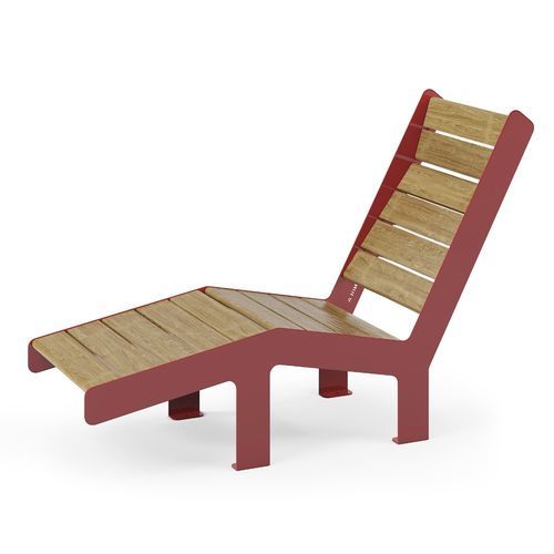 Bain de soleil contemporain - High Sunchair - NOLA INDUSTRIER - en chêne / en acier à revêtement par poudre / en zinc