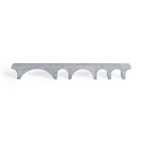 Banc public contemporain - Via - NOLA INDUSTRIER - en granite / sans dossier / sans accoudoirs