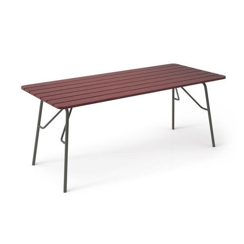 Table à manger contemporaine - Rousseau - NOLA INDUSTRIER - en chêne / avec piètement en acier thermolaqué / rectangulaire