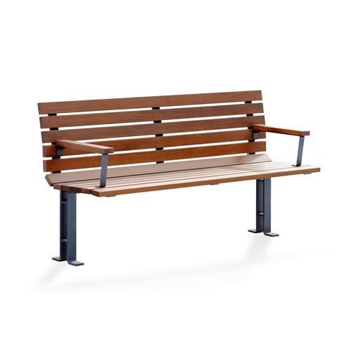 Banc public contemporain - Kajen - NOLA INDUSTRIER - en pin / en chêne / en acajou