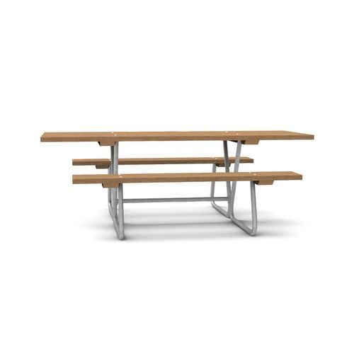 Table de pique-nique contemporaine - Bänkbord Stål - NOLA INDUSTRIER - en pin / en acier à revêtement par poudre / en zinc