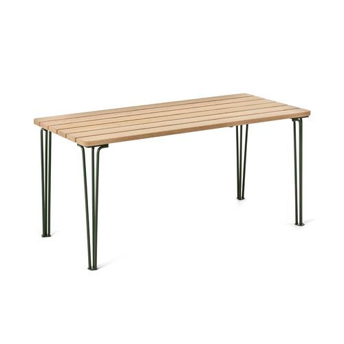 Table contemporaine - Gard - NOLA INDUSTRIER - en chêne / avec piètement en acier thermolaqué / rectangulaire