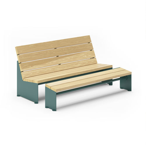 Banc contemporain - Basking - NOLA INDUSTRIER - en bois huilé / en pin / en aluminium