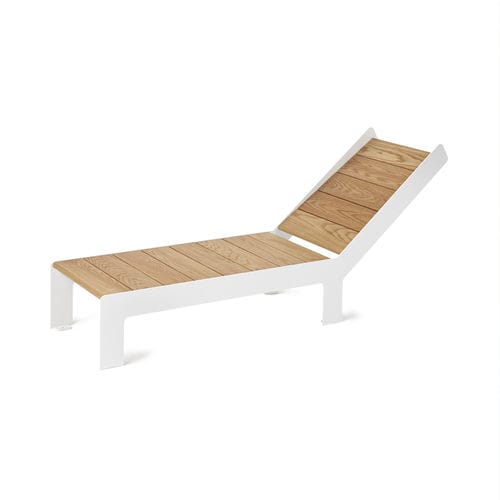 Bain de soleil contemporain - LowBed - NOLA INDUSTRIER - en chêne / en acier à revêtement par poudre / en zinc