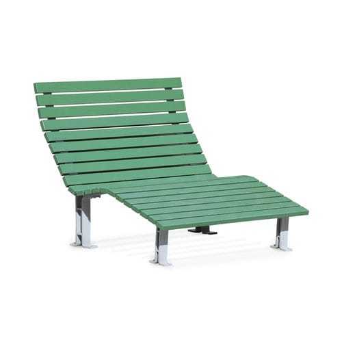 Bain de soleil contemporain - Kajen Sun Lounger - NOLA INDUSTRIER - en acier / en acier à revêtement par poudre / en chêne