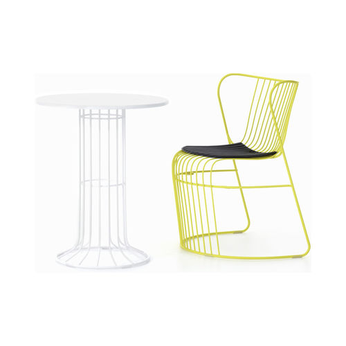Ensemble table et chaises contemporain - Kaskad - NOLA INDUSTRIER - d'extérieur / MDF / en acier à revêtement par poudre