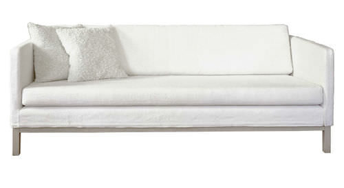 Canapé contemporain - KARIN  - OLBY DESIGN - en lin / blanc / 3 places