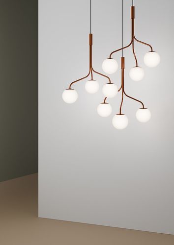 Lustre en verre - Curve Cluster Single - ZERO - en acrylique / en opale / en textile