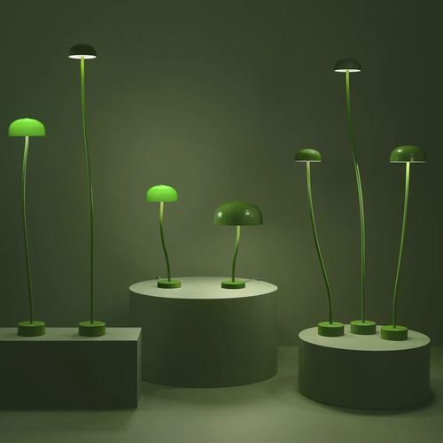 Lampe de table - CURVE TABLE METAL - ZERO - en acrylique / en métal peint / en textile