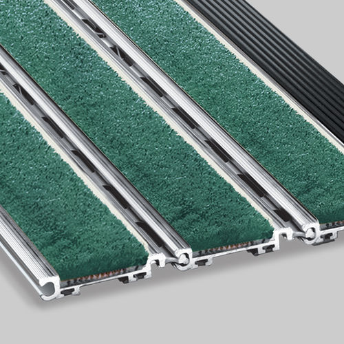 Tapis d'entrée professionnel - M2 - CS - Construction Specialties - en aluminium / antisalissure / avec profilés