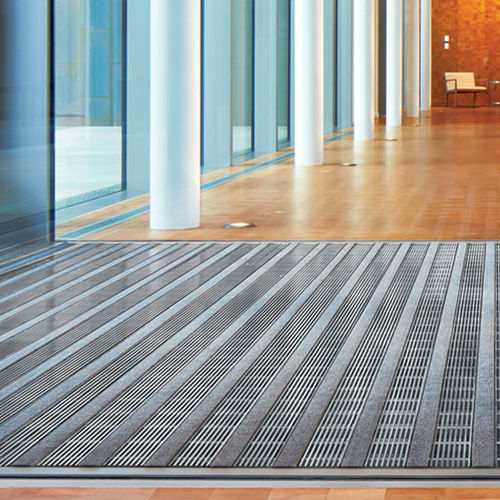 Tapis d'entrée professionnel - G6PC - CS - Construction Specialties - en inox / antisalissure / avec profilés