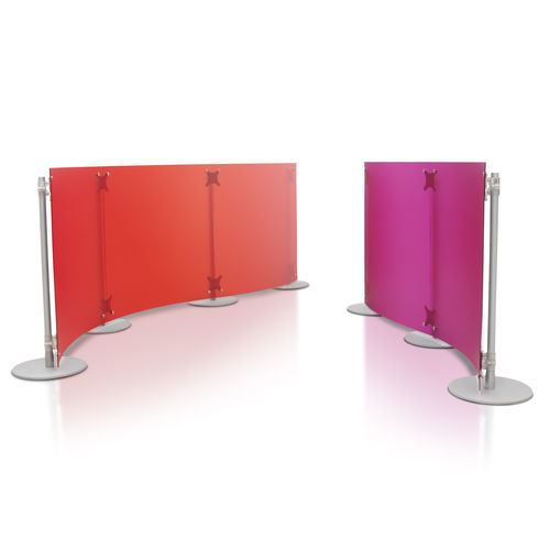 Séparateur de bureau au sol - FLUOWALL LOW - PAXTON - auto-portant / en aluminium anodisé / en Plexiglas®