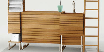 Meuble de salle de bain contemporain - Deesawat Industries - en teck