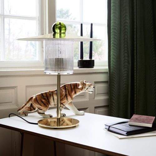 Lampe de table - BALL ON TOP - Design By Us - de bureau / en métal / en verre soufflé