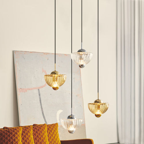Suspension - LOTUS - Design By Us - en chrome / en verre / contemporaine