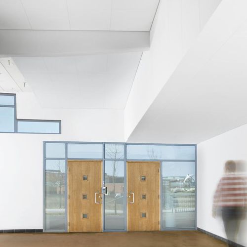 Faux-plafond en laine de verre - FOCUS™ FIXIFORM E - Saint-Gobain Ecophon - en dalles / pour bureau / pour entrée