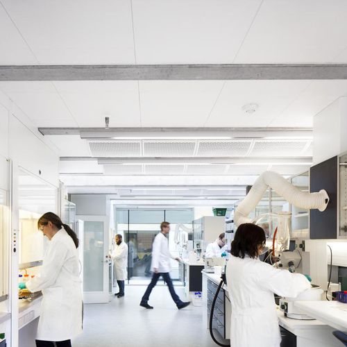 Faux-plafond en laine de verre - HYGIENE PROTEC™ DS - Saint-Gobain Ecophon - en dalles / pour salle blanche / d'intérieur