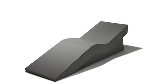 Chaise longue contemporaine - DAY BED - Feek - en mousse haute densité / grise