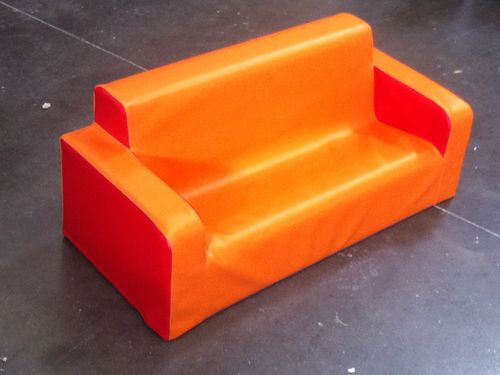 Canapé contemporain - F25-2 - Modugame - MG Sport - en vinyle / avec accoudoirs / orange