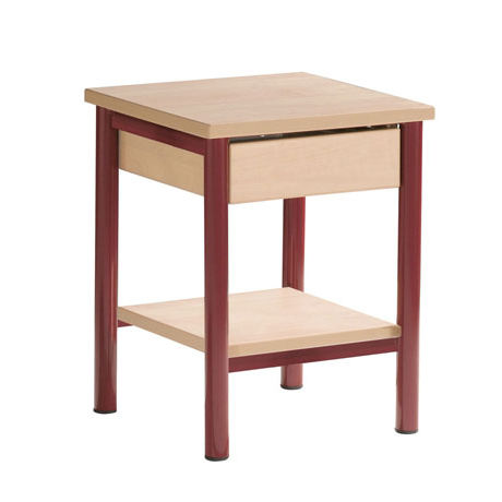 Table de chevet contemporaine - PYLOS SERIES - DPC - en mélaminé / avec piètement en métal / carrée