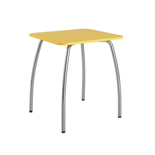 Table contemporaine - INICY - DPC - en stratifié / en mélaminé / avec piètement en acier