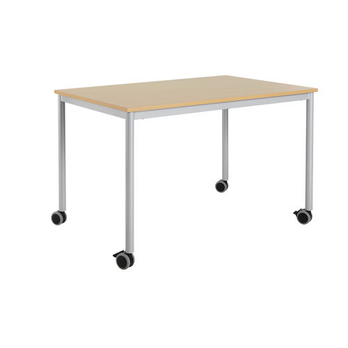 Table contemporaine - ORGA - DPC - en stratifié / en mélaminé / avec piètement en acier