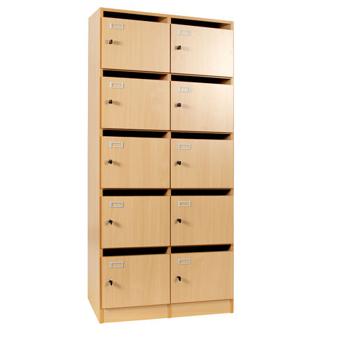 Casier de consigne en mélaminé - 5946 - DPC - standard / sécurisé