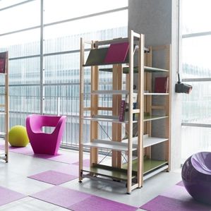 Étagère contemporaine - MAJEO - DPC - en bois / pour bibliothèque / professionnelle