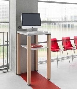 Bureau poste de travail - MAJEO - DPC - contemporain / en hêtre / professionnel