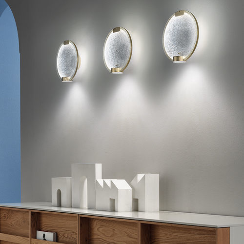 Applique murale d'intérieur - HORO A - Masiero - en métal / en verre / ronde