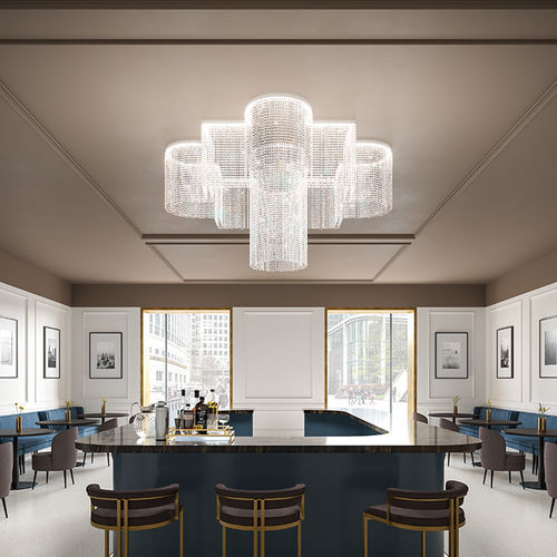 Lustre contemporain - GALASSIA O1 SNG - Masiero - en métal peint / en verre / en cristal