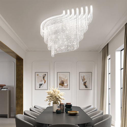 Lustre contemporain - GALASSIA R2 SNG - Masiero - en métal peint / en verre / en cristal