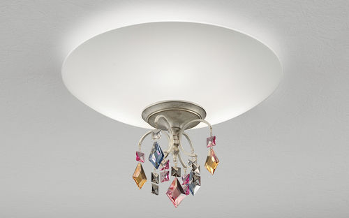 Plafonnier de style - LIZZI PL3 - Masiero - rond / en cristal / en métal