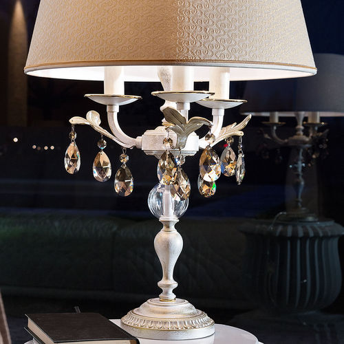 Lampe de table - ALLURE TL3 - Masiero - en métal / en cristal / en tissu