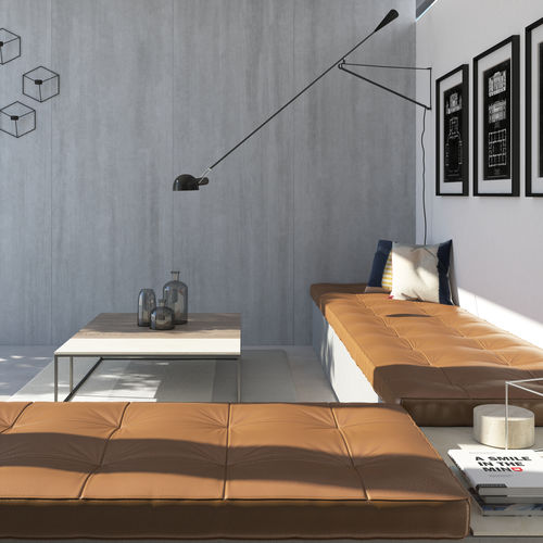 Carrelage en grès cérame - TECHLAM® : BLAZE GREY - Levantina - poli / vieilli / d'intérieur