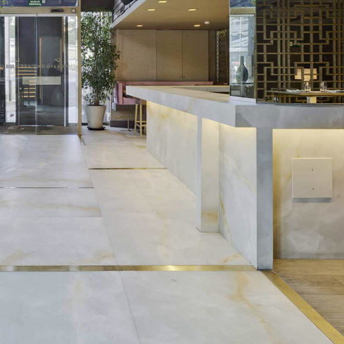 Carrelage en grès cérame - TECHLAM® : AGATHA BIANCO - Levantina - brillant / d'intérieur / mural