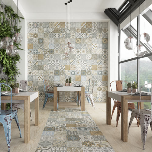 Carrelage en grès cérame - TECHLAM® : COLONIAL - Levantina - poli / antique / d'intérieur