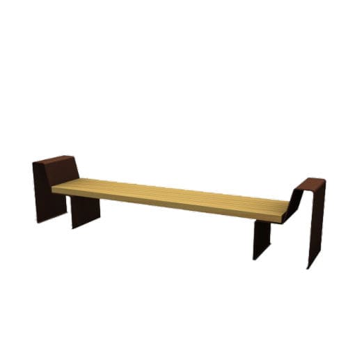 Banc public contemporain - LINEA - Euroform K. Winkler GmbH - en bois de feuillus / en acier galvanisé / en tôle d'acier
