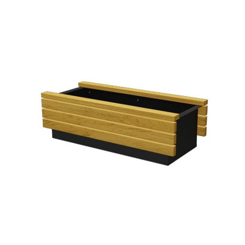 Jardinière en bois de feuillus - LINEAFIORE LIGHT - Euroform K. Winkler GmbH - en métal / rectangulaire / contemporaine