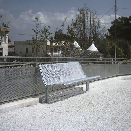 Banc public contemporain - 325E - Euroform K. Winkler GmbH - en acier inoxydable / avec dossier / sans accoudoirs