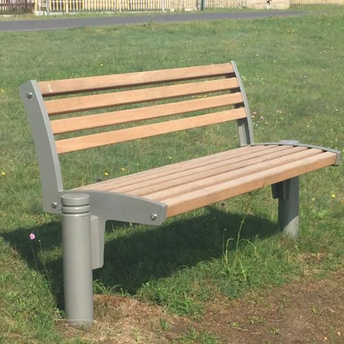 Banc public contemporain - FRITZ - Euroform K. Winkler GmbH - en bois de feuillus / en aluminium / avec dossier